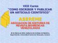 VIII Curso COMO ESCRIBIR Y PUBLICAR UN ARTICULO CIENTIFICO