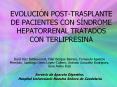 EVOLUCIN POSTTRASPLANTE DE PACIENTES CON SNDROME HEPATORRENAL TRATADOS CON TERLIPRESINA