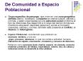 De Comunidad a Espacio Poblacional