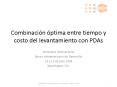 Combinacin ptima entre tiempo y costo del levantamiento con PDAs