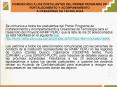 COMUNICADO A LOS POSTULANTES DEL PRIMER PROGRAMA DE FORTALECIMIENTO Y ACOMPAAMIENTO A CREADORES DE T