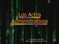 Los Actos Administrativos