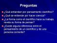 Qu entienden por pensamiento cientfico