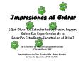Impresiones al Entrar Qu Dicen los Estudiantes de Nuevo Ingreso Sobre Sus Experiencias de la Relacin