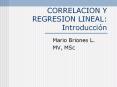 CORRELACION Y REGRESION LINEAL: Introduccin