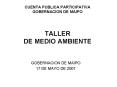 CUENTA PUBLICA PARTICIPATIVA GOBERNACION DE MAIPO TALLER DE MEDIO AMBIENTE