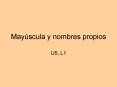 Mayscula y nombres propios