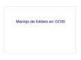 Manejo de folders en GOBI