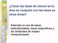 Cmo las tasas de cncer en tu rea se compara con las tasas en otras reas