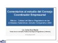 Comentarios al estudio del Consejo Coordinador Empresarial Mxico: Calidad del Marco Regulatorio en l