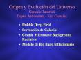 Origen y Evolucin del Universo Gonzalo Tancredi Depto' Astronoma Fac' Ciencias