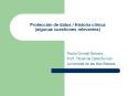 Proteccin de datos Historia clnica algunas cuestiones relevantes