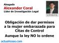 Obligacin de dar permisos a la mujer embarazada para Citas de Control