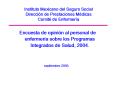 Instituto Mexicano del Seguro Social Direccin de Prestaciones Mdicas Comit de Enfermera