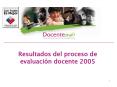 Resultados del proceso de evaluacin docente 2005