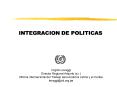 INTEGRACION DE POLITICAS