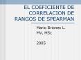 EL COEFICIENTE DE CORRELACION DE RANGOS DE SPEARMAN