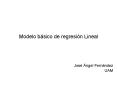 Modelo bsico de regresin Lineal