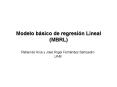 Modelo bsico de regresin Lineal MBRL