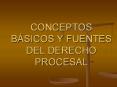 CONCEPTOS BSICOS Y FUENTES DEL DERECHO PROCESAL