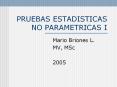 PRUEBAS ESTADISTICAS NO PARAMETRICAS I