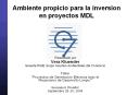 Ambiente propicio para la inversion en proyectos MDL