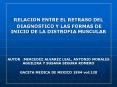 RELACION ENTRE EL RETRASO DEL