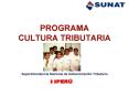 PROGRAMA CULTURA TRIBUTARIA Superintendencia Nacional de Administracin Tributaria