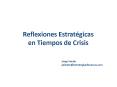 Reflexiones Estratgicas en Tiempos de Crisis