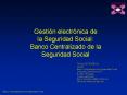 Gestin electrnica de la Seguridad Social: Banco Centralizado de la Seguridad Social