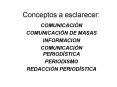 Conceptos a esclarecer: