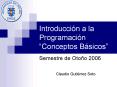 Introduccin a la Programacin Conceptos Bsicos