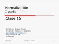 Normalizacin I parte