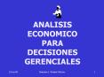 ANALISIS ECONOMICO PARA DECISIONES GERENCIALES