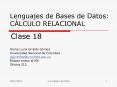 Lenguajes de Bases de Datos: CLCULO RELACIONAL