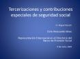 Tercerizaciones y contribuciones especiales de seguridad social