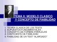 TEMA II: MODELO CLASICO Y CONCEPTO DE FIABILIDAD