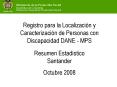 Registro para la Localizacin y Caracterizacin de Personas con Discapacidad DANE MPS Resumen Estadsti