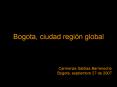 Bogota, ciudad regin global