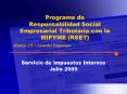 Programa de Responsabilidad Social Empresarial Tributaria con la MIPYME RSET