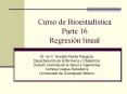 Curso de Bioestadstica Parte 16 Regresin lineal