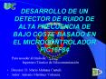 DESARROLLO DE UN DETECTOR DE RUIDO DE ALTA FRECUENCIA DE BAJO COSTE BASADO EN EL MICROCONTROLADOR PI