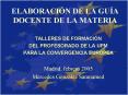 ELABORACIN DE LA GUA DOCENTE DE LA MATERIA