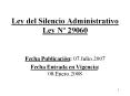 Ley del Silencio Administrativo Ley N