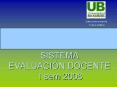 SISTEMA EVALUACIN DOCENTE I sem 2008
