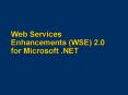 Web Services Enhancements WSE 2'0 for Microsoft 'NET