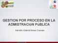 GESTION POR PROCESO EN LA ADMISTRACIN PBLICA