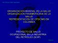ORGANIZACION MUNDIAL DE LA SALUD ORGANIZACION PANAMERICANA DE LA SALUD REPRESENTACIN DE OPSOMS EM CO