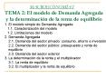 TEMA 2: El modelo de Demanda Agregada y la determinacin de la renta de equilibrio 1' El modelo simpl
