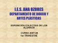 I'E'S' ANA OZORES DEPARTAMENTO DE DIBUJO Y ARTES PLSTICAS